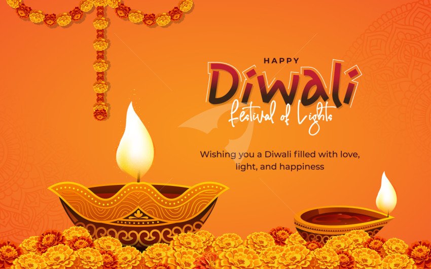 Happy Diwali Background Design Template
