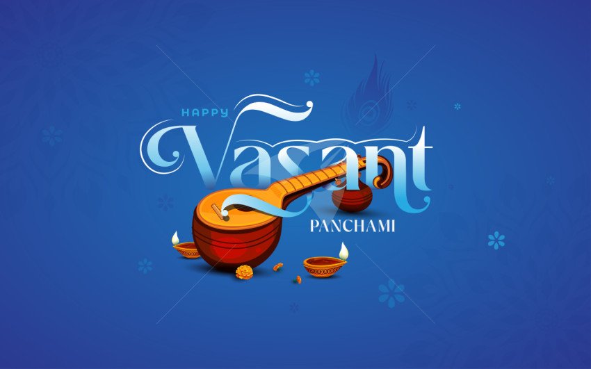 Happy Vasant Panchami Background Design Template