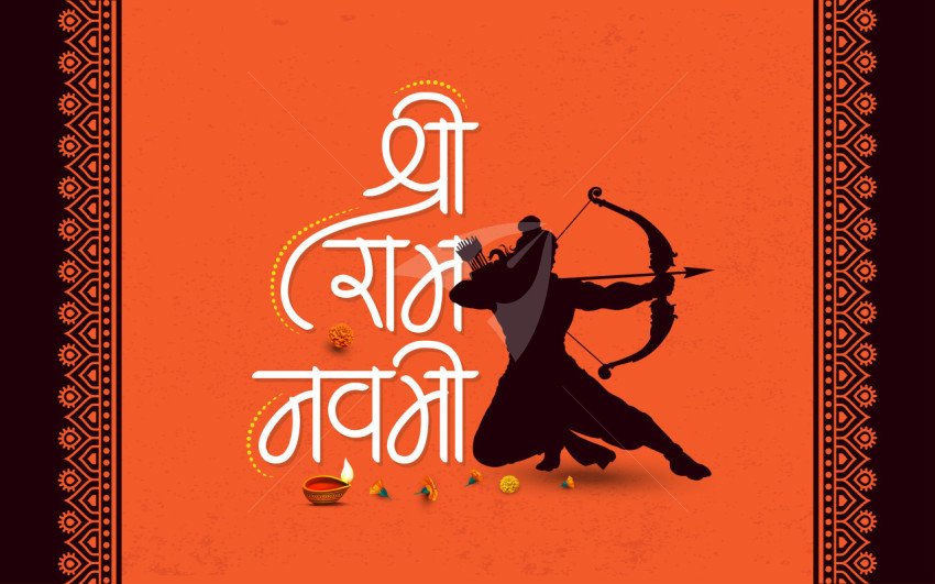 Ram Navami Background Design Template