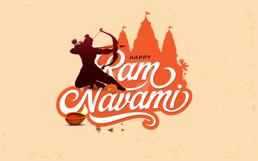 Happy Ram Navami Background Template Design