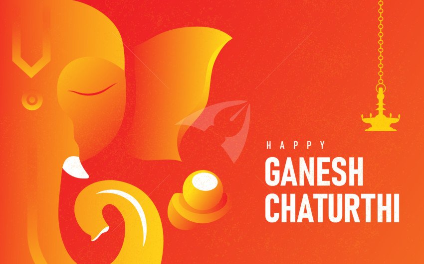 Creative Ganesh Chaturthi Greeting Template