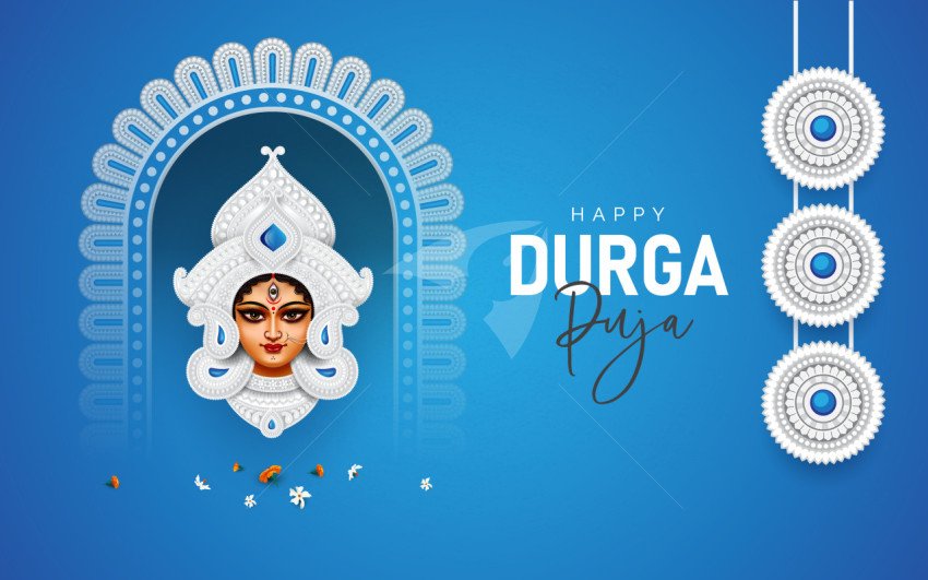Happy Durga Puja Background Design Template Illustration
