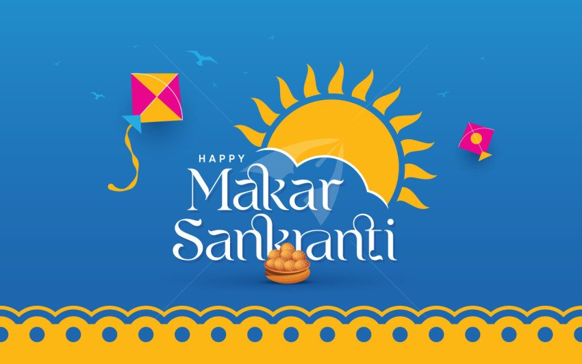Happy Makar Sankranti Background Design Template