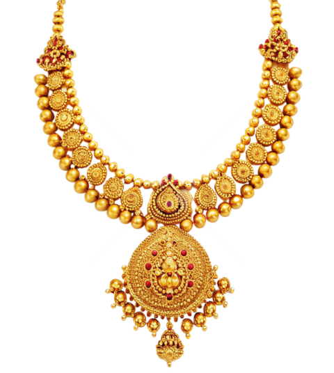 Gold jewelry necklace png image
