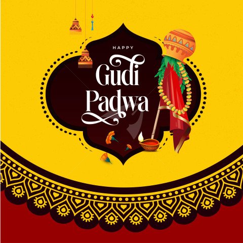 Happy Gudi Padwa Post Design Template