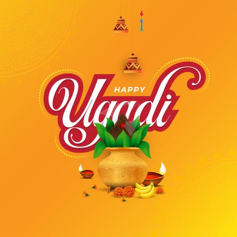 Happy Ugadi Festival Post Design Template