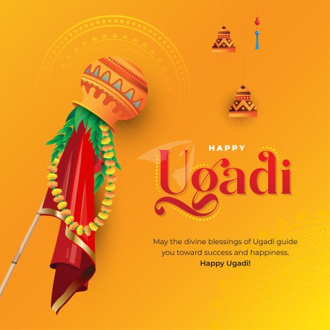 Happy Ugadi Festival Post Design Template
