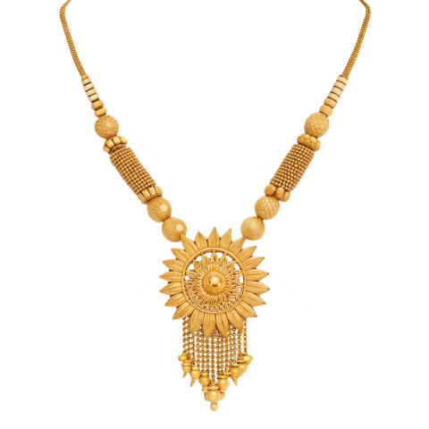 Gold jewelry necklace png image