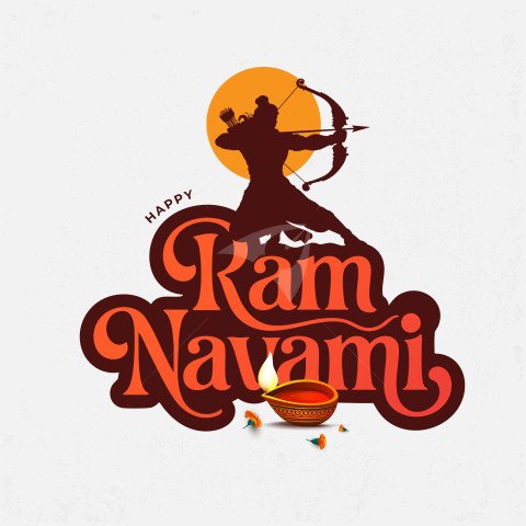 Happy Ram Navami Post Template Design