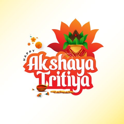 Happy Akshaya Tritiya Greeting Design Template