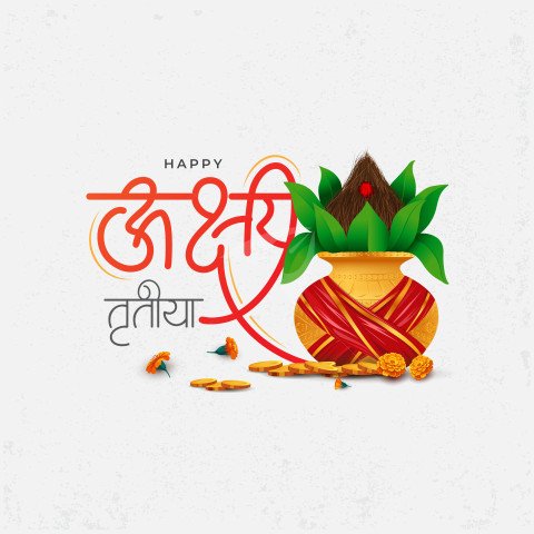 Happy Akshaya Tritiya Hindi Background Design