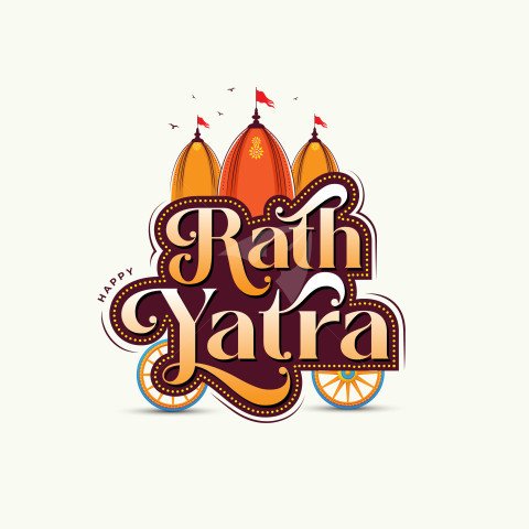 Celebratory Design Featuring Rath Yatra Festival With Ornate Chariot and Vibrant Colors
