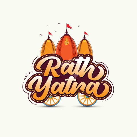 Celebratory Design Featuring Rath Yatra Festival With Ornate Chariot and Vibrant Colors