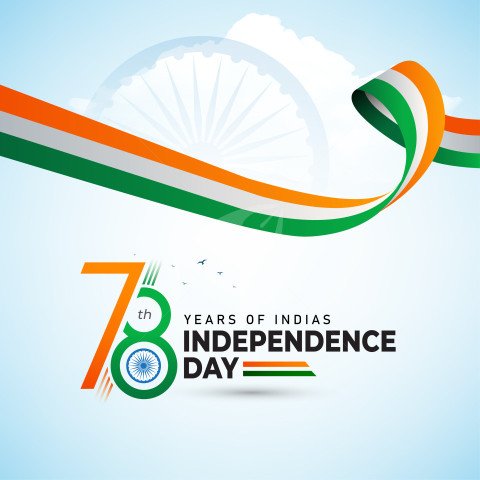 78th Years Indian Independence Day Celebration Horizontal Post Banner Template Design