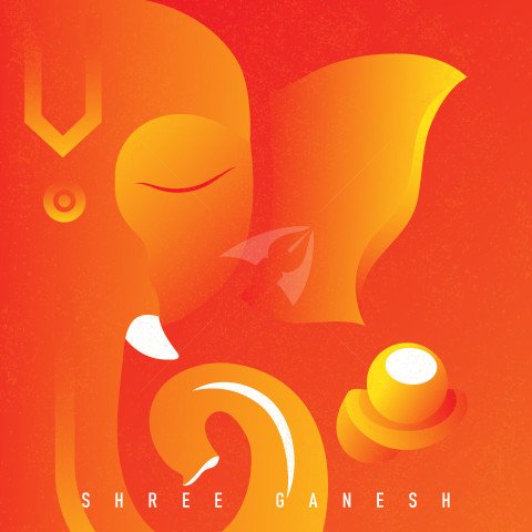 Creative Ganesh Chaturthi Greeting Template