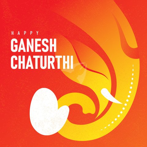 Creative Ganesh Chaturthi Greeting Template