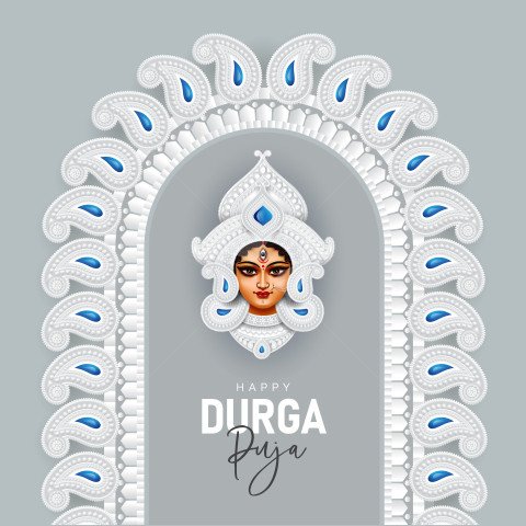Happy Durga Puja Background Design Template Illustration