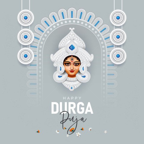 Happy Durga Puja Background Design Template Illustration