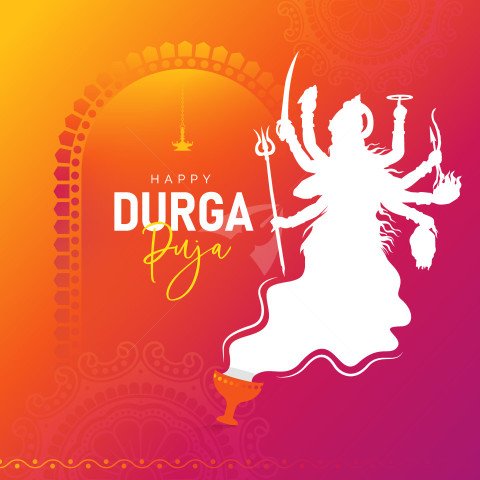 Happy Durga Puja Background Design Template Illustration